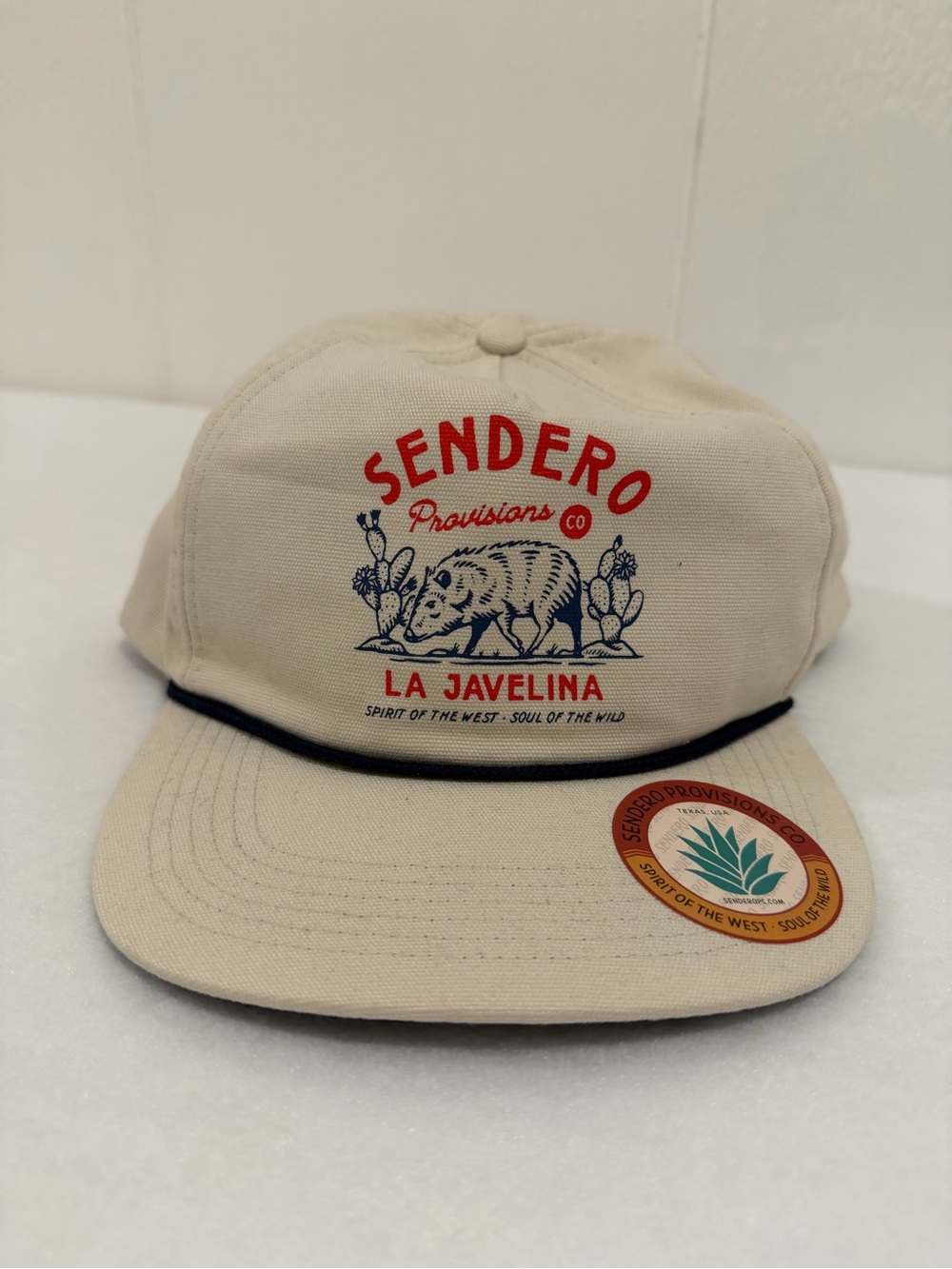 Sendero Provisions Co. La Javelina Cream Rope-Trim Cap